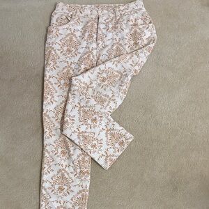 St. John's Bay Beige and Cream Cropped Pants